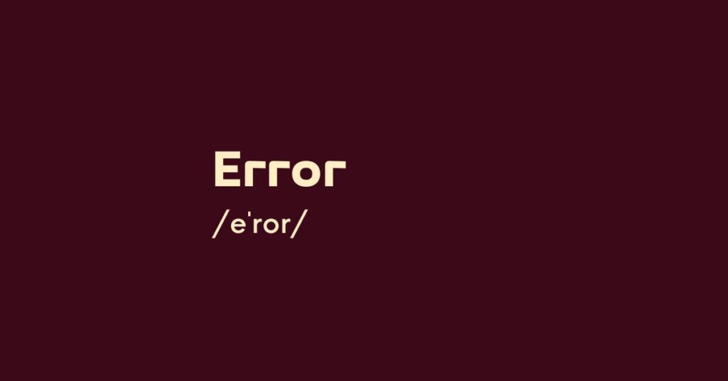 Error