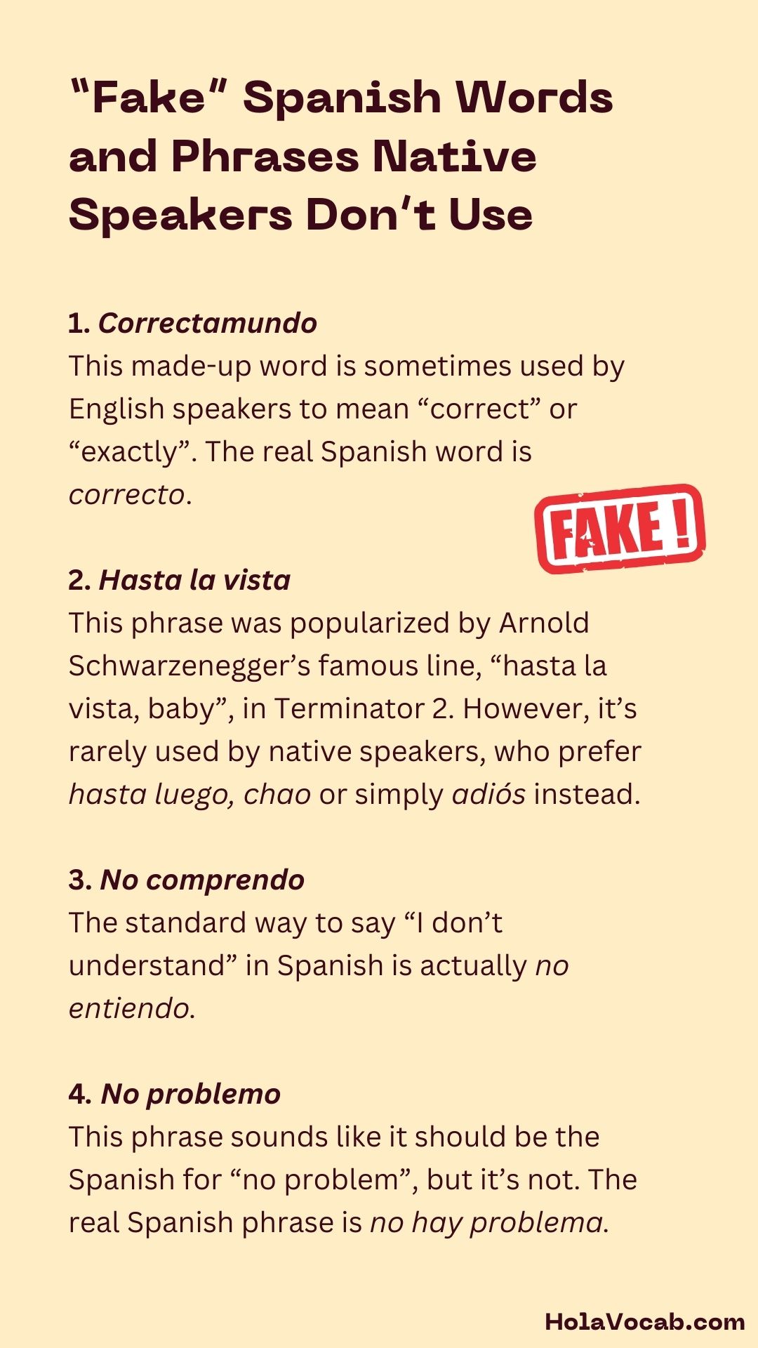“Fake” Spanish Words and Phrases Native Speakers Don't Use